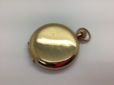 Lot 255 - A 9ct Gold Cased Hunter Pocket Watch, the...