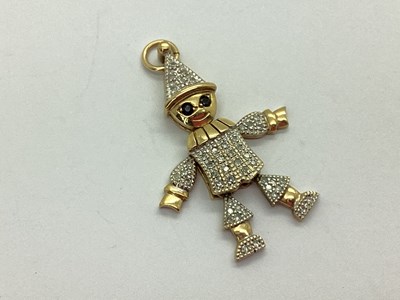 Lot 109 - A Novelty Diamond Set Articulated Clown...