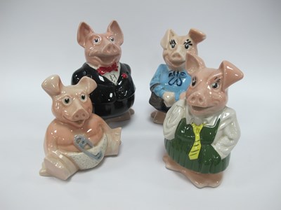 Lot 1220 - Nat West Pottery Pigs, the tallest 18cm. All...