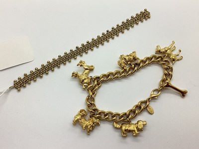 Lot 102 - Amerik; A Vintage Fancy Curb Link Bracelet,...
