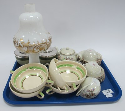 Lot 1254 - Ceramics, including 5 1930s Art Deco soup...