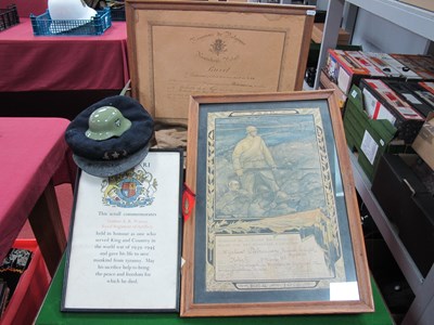 Lot 435 - WWI Belgian Framed Pictorial Certificate for...