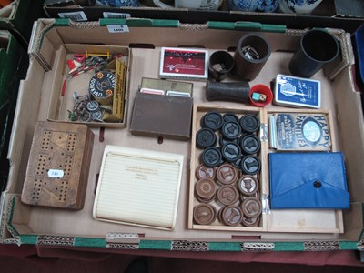 Lot 1400 - Playing Cards, unusual draughts/chess set,...