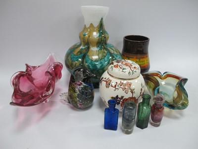 Lot 1230 - Art glass and ceramics, comprising large...