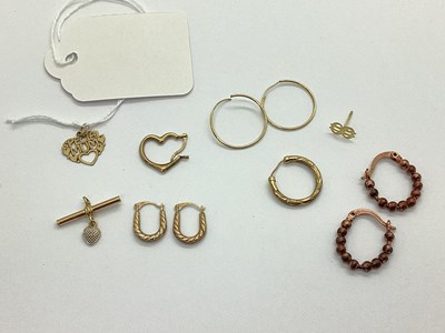 Lot 66 - A Pair of Dainty Creole Style Hollow Hoop...