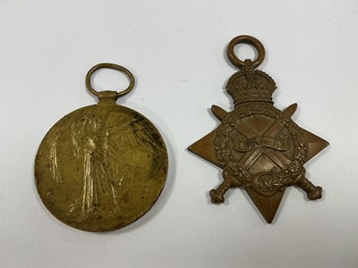 Lot 614 - WWI York & Lancaster Regiment Medal Duo,...