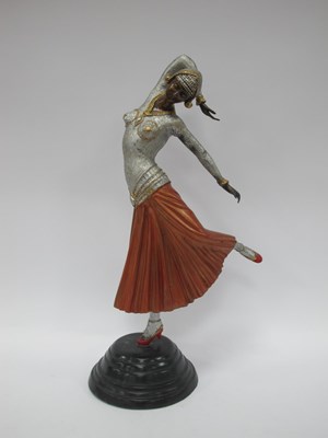 Lot 1410 - Painted Plaster Figure of an Art Deco Lady...