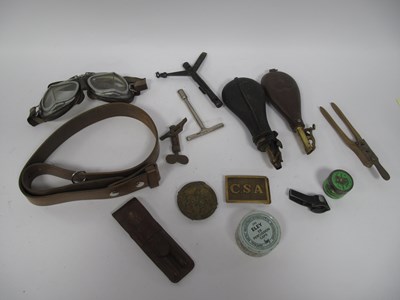 Lot 545 - Vintage Stadium Motorcycle or Aviation Goggles,...