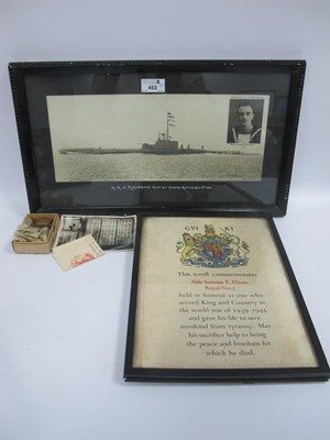 Lot 453 - WWII submarine Casualty Medals, comprising...