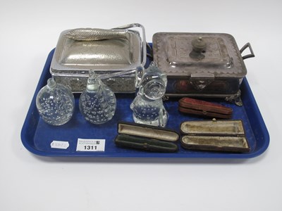 Lot 1311 - Walker and Hall Plated Sardine Dish, chrome...