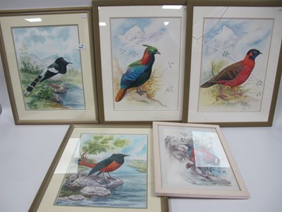 Lot 1045 - Vijay Sanga (Nepalese), five framed...