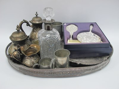 Lot 1283 - Cut Glass Decanter with silver collar, Leclere...