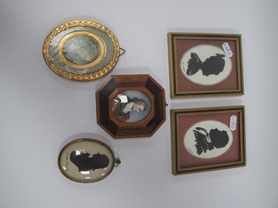 Lot 1321 - Schiller Style Miniature in Octagonal Frame of...