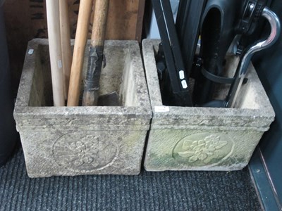 Lot 1130 - Pair of Garden Planters, 35cm square.
