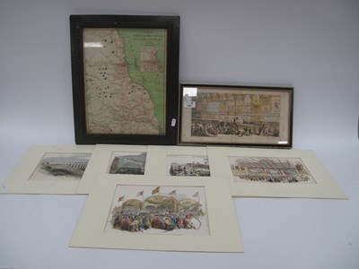 Lot 1361 - London and North Eastern Railway Map in Frame,...