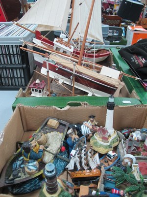Lot 1058 - Maritime-themed models and ornaments,...