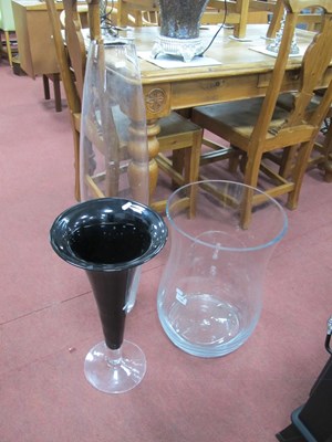 Lot 1182 - Large Ovoid Glass Floor Vase 90cm high,...
