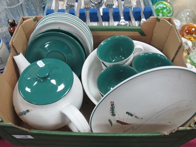 Lot 1285 - Denby 'Greenwheat' Tableware of 17 pieces,...