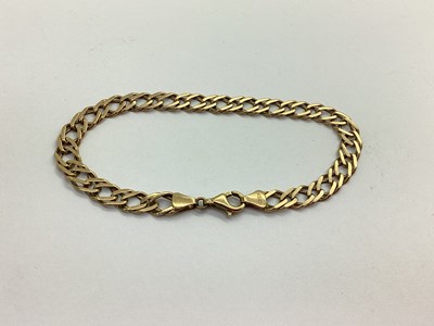 Lot 54 - A Modern Double Curb Link Bracelet, 19.5cm...