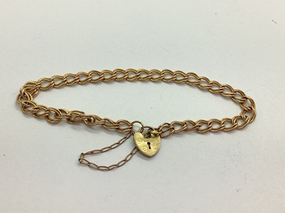Lot 53 - A Dainty Double Curb Link Charm Style Bracelet,...