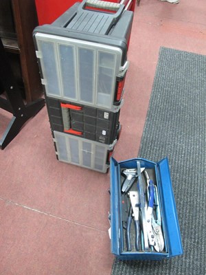 Lot 1174 - A multi-level ZAG wheeled rolling toolbox with...