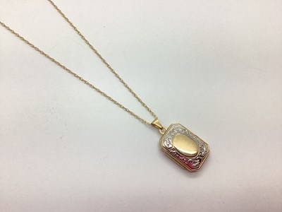 Lot 75 - A Modern Rectangular Locket Pendant, of...