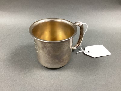 Lot 4 - A Hallmarked Silver Christening Mug, Lawrence...