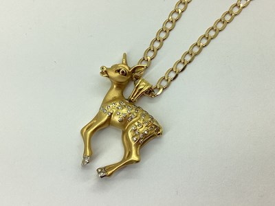 Lot 69 - A Novelty Pendant as A Fawn, satin and...