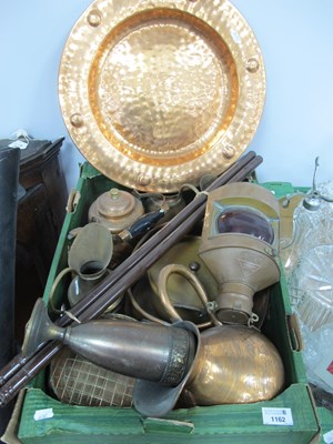 Lot 1162 - A large collection of brass ware to include...