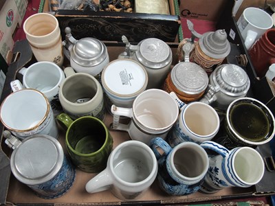 Lot 1403 - Ceramic Tankards - Aurther Wood, Price,...