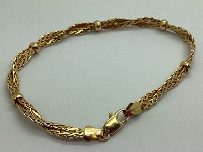 Lot 155 - UNOAERRE 9ct Gold Fancy Link Bracelet, of...
