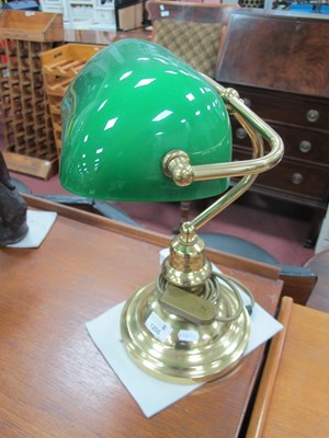 Lot 1205 - Bankers Desk Lamp on circular base.