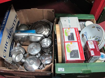 Lot 1037 - A quantity of stainless steel ware to include...