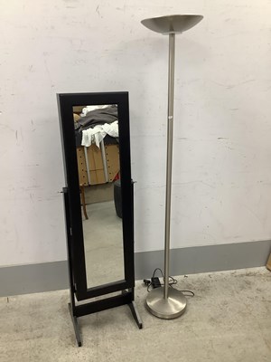 Lot 1176 - Cheval Mirror with interior Jewellery...
