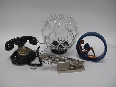 Lot 1399 - Lattice Work Globular Glass Ornament, 28cm...
