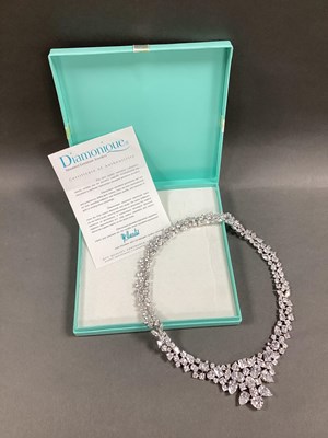 Lot 126 - Diamonique; A Modern QVC Hallmarked Silver...