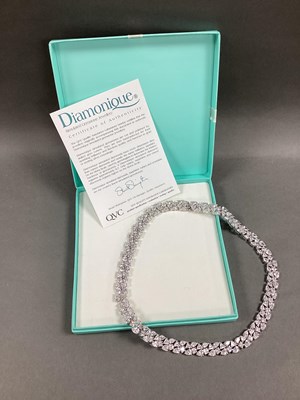 Lot 125 - Diamonique; A Modern QVC Hallmarked Silver...
