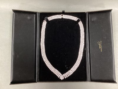 Lot 127 - Diamonique; A Modern QVC Hallmarked Silver...