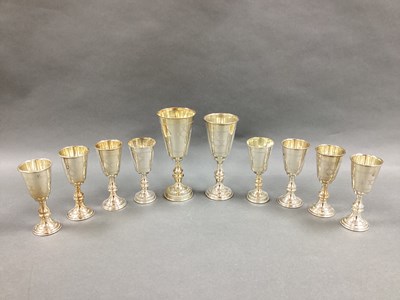 Lot 45 - Ten Assorted Hallmarked Silver Kiddush Cups,...