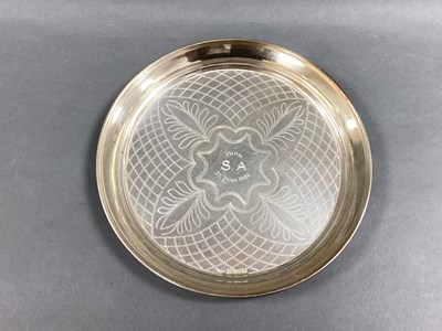 Lot 50 - A Small Hallmarked Silver Tray, JR, London...
