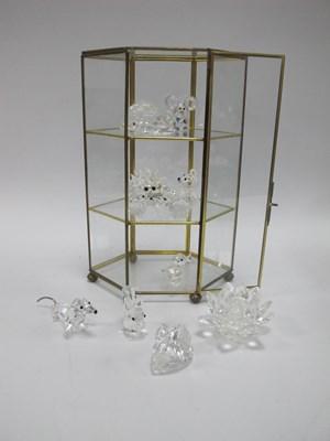 Lot 1300 - Nine Swarovski crystal animal figures and...