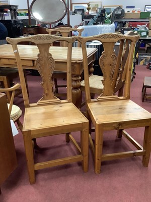Lot 1501 - Set of 6 Pine Spanish Style Pine Chairs with...