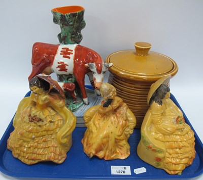 Lot 1270 - Wade Romance Four (2) and Pampadour Figurines,...