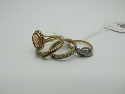 Lot 355 - An Illusion Set Dress Ring, stamped "18ct Plat"...