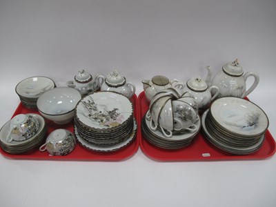 Lot 1340 - Japanese eggshell porcelain tea service,...