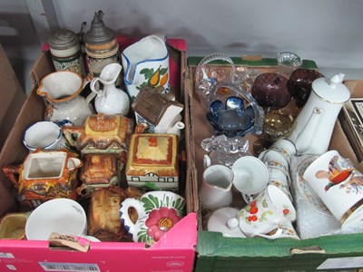 Lot 1026 - Polish Coffee Ware, two steins, cottage...