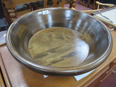 Lot 1204 - A 20th-century large turned hardwood circular...