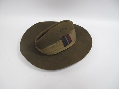 Lot 520 - WWII RAF Slouch Bush Hat, leather sweat band...
