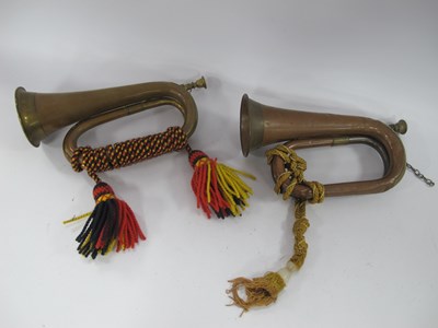 Lot 544 - British Military Copper and Brass Bugle...
