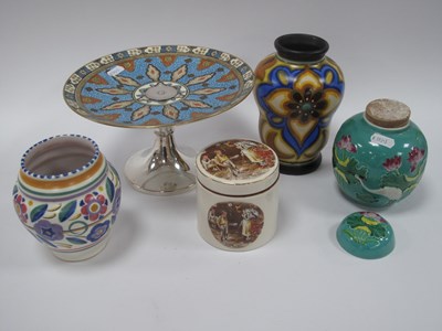 Lot 1312 - Ceramics, comprising Dutch Gouda Pottery 1930s...